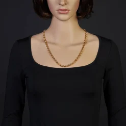 7mm Kette Collier Erbskette aus 750 Gold Gelbgold massiv 60cm Goldkette