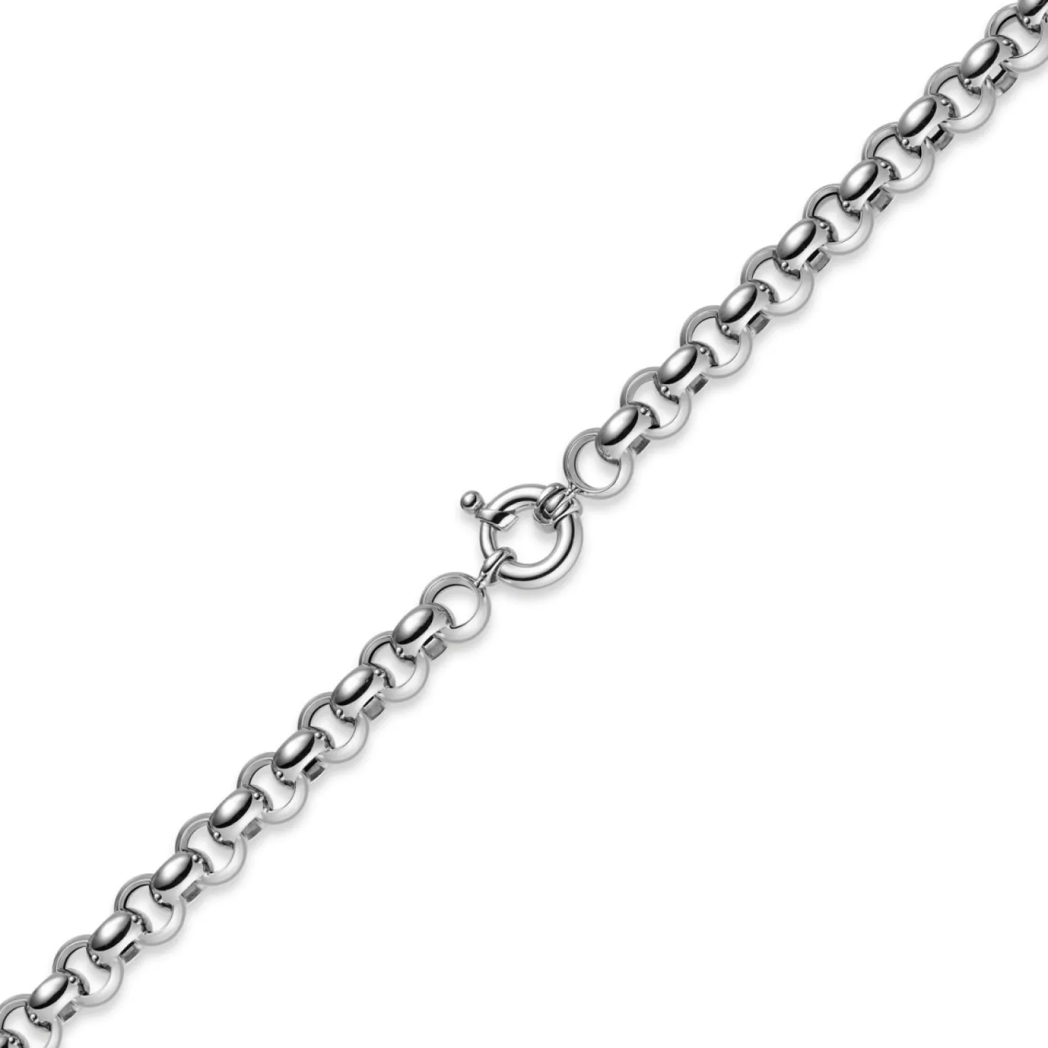 11mm Kette Collier Erbskette Halskette, 585 Gold Weißgold, 45cm