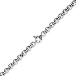 11mm Kette Collier Erbskette Halskette, 585 Gold Weißgold, 50cm Unisex