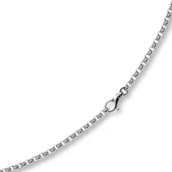 3,5mm Kette Collier Erbskette Halskette, 750 Gold Weißgold 50cm Unisex