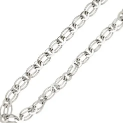 8,7mm Kette Collier Halskette aus echtem 925 Silber rhodiniert 45cm