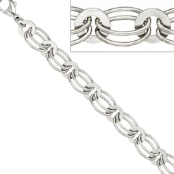 8,7mm Kette Collier Halskette aus echtem 925 Silber rhodiniert 45cm