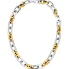 13,7mm Kette Collier Halskette aus Edelstahl goldfarben beschichtet 50-51cm