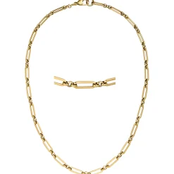 4,7mm Kette Collier Halskette aus Edelstahl goldfarben beschichtet 45cm