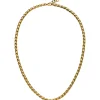 4,5mm Kette Collier Halskette aus Edelstahl goldfarben beschichtet 45-47cm