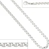 4,4mm Kette Collier Halskette Halsschmuck 925 Silber rhodiniert 60cm