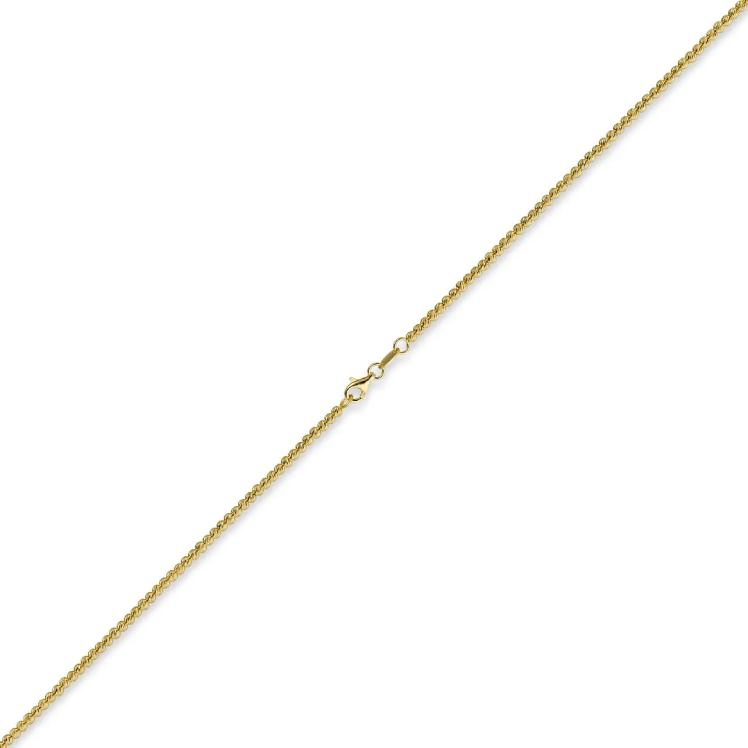 2,2mm Kette Collier Kügelchenkette Kugelkette, 585 Gold Gelbgold, 45cm