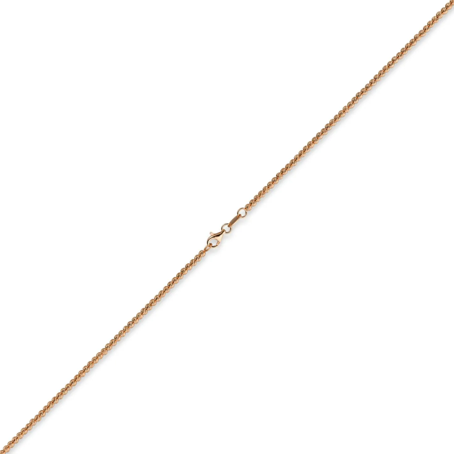 2,2mm Kette Collier Kügelchenkette Kugelkette, 585 Gold Rotgold, 50cm