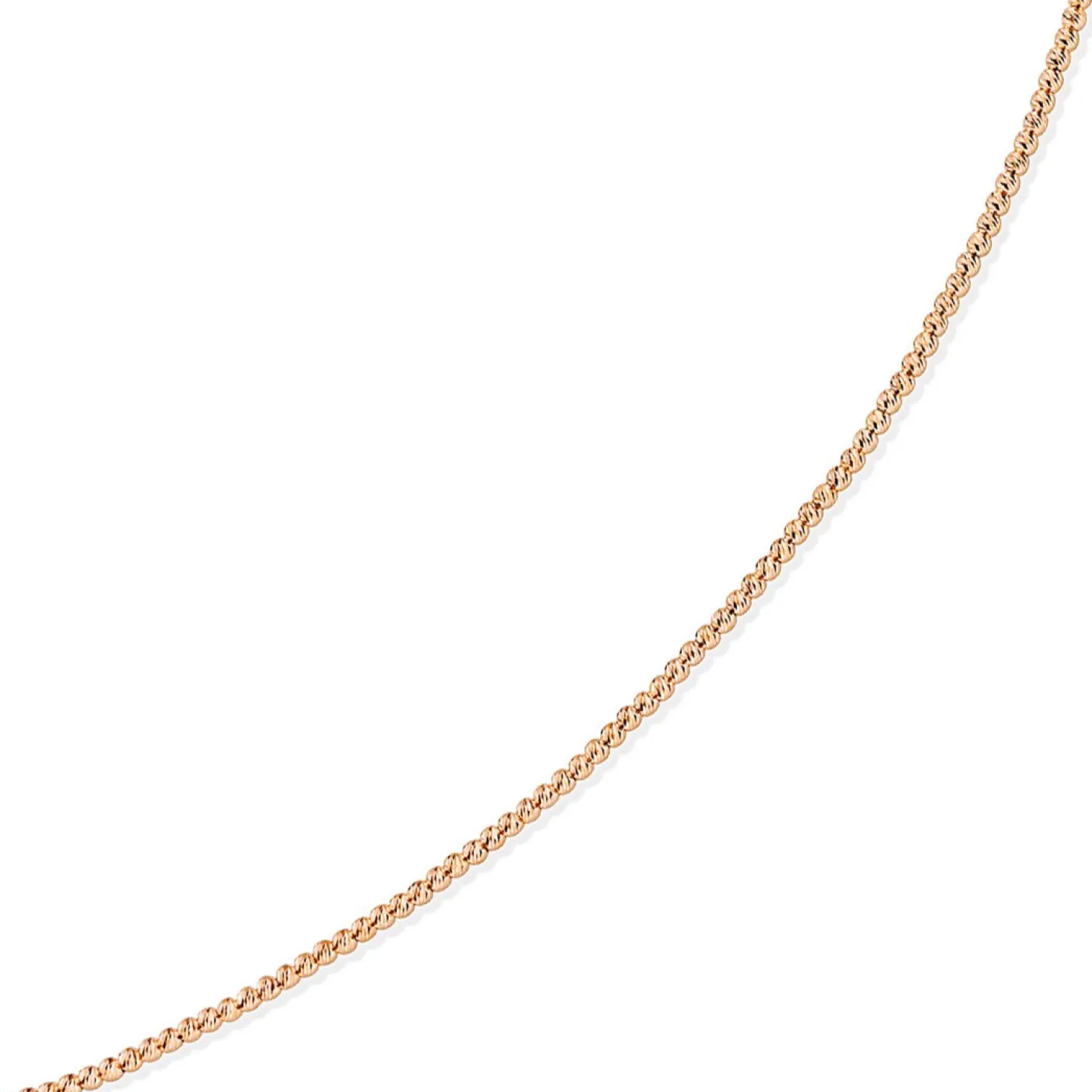 2,2mm Kette Collier Kügelchenkette Kugelkette, 585 Gold Rotgold, 50cm