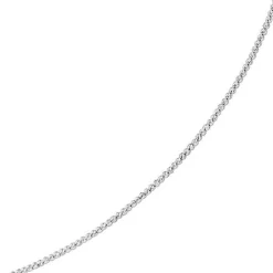 2,2mm Kette Collier Kügelchenkette Kugelkette, 750 Gold Weißgold, 45cm