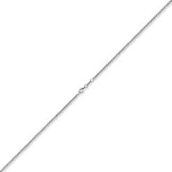 2,2mm Kette Collier Kügelchenkette Kugelkette, 750 Gold Weißgold, 45cm