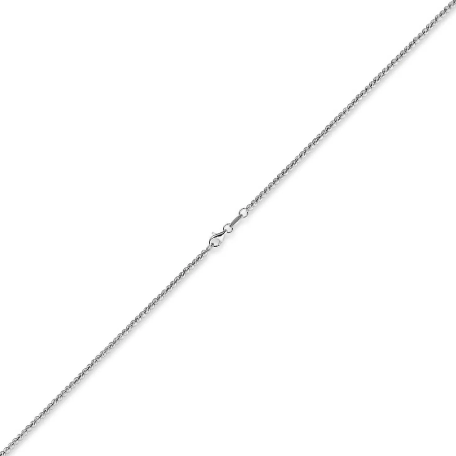 2,2mm Kette Collier Kügelchenkette Kugelkette, 750 Gold Weißgold, 45cm