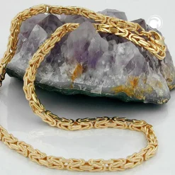 2,5mm Kette Collier Königskette Halsschmuck, 585 Gold Gelbgold, 50cm