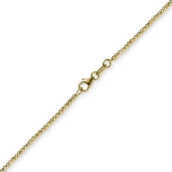 1,8mm Kette Collier Kugelkette diamantiert aus 585 Gold Gelbgold 45cm