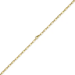 3mm Kette Collier Plattenkette aus 585 Gold Gelbgold, 55cm, Unisex