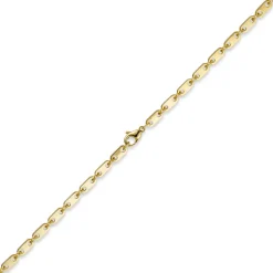 5mm Kette Collier Plattenkette aus 750 Gold Gelbgold, 50cm, Unisex