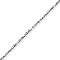 4,5mm Kette Collier Rockwellkette X-Panzerkette matt aus 585 Gold Weißgold 60cm