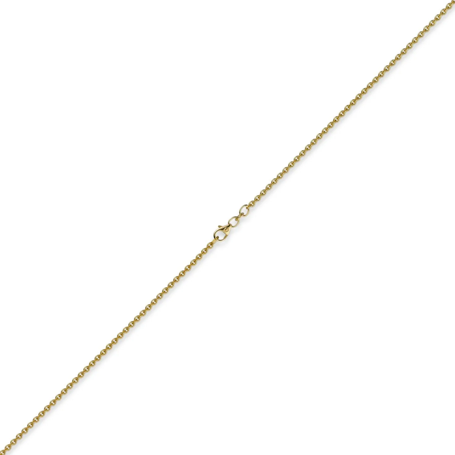2,3mm Kette Collier Rundankerkette aus 750 Gold Gelbgold, 45cm