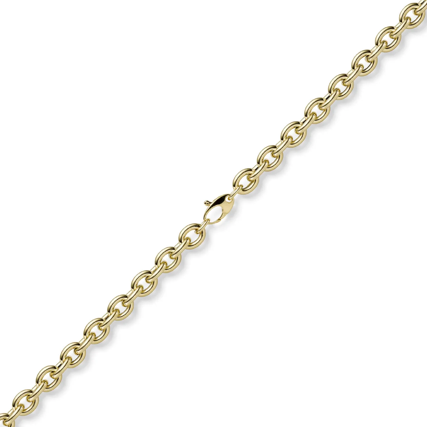 7mm Kette Collier Rundankerkette aus 585 Gold Gelbgold 45cm