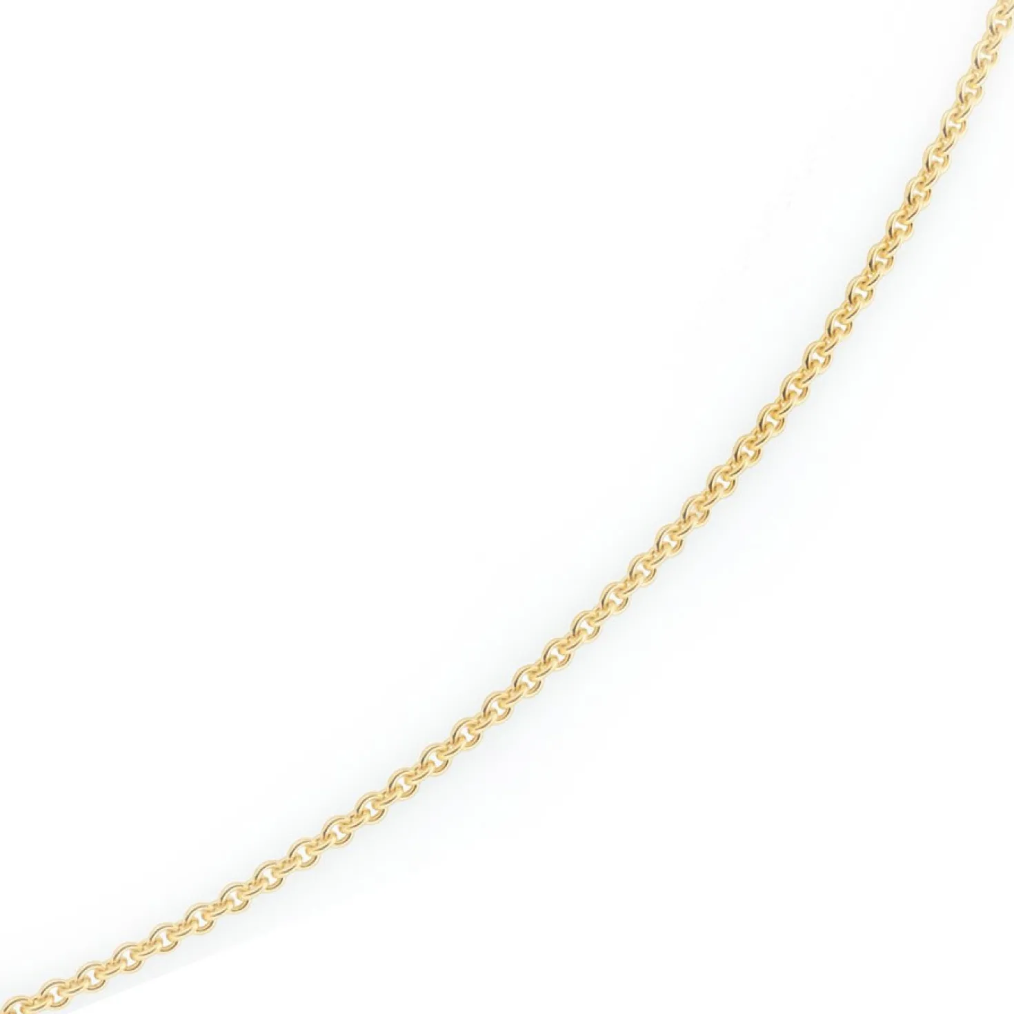 2,3mm Kette Collier Rundankerkette aus 750 Gold Gelbgold, 90cm Unisex