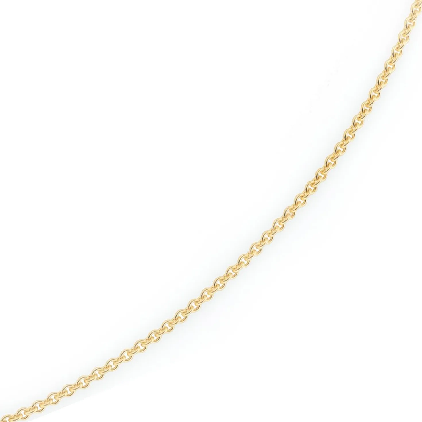 2,3mm Kette Collier Rundankerkette aus 585 Gold Gelbgold, 40cm Unisex