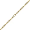 2,7mm Kette Collier Rundankerkette aus 750 Gold Gelbgold, 80cm Unisex