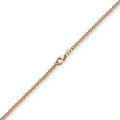 2,7mm Kette Collier Rundankerkette aus 585 Gold Rotgold, 60cm Unisex