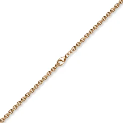 4,6mm Kette Collier Rundankerkette aus 750 Gold Rotgold, 60cm Unisex