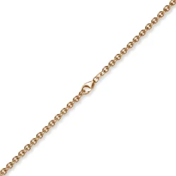4,6mm Kette Collier Rundankerkette aus 585 Gold Rotgold, 55cm Unisex