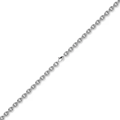 7mm Kette Collier Rundankerkette aus 585 Gold Weißgold 45cm