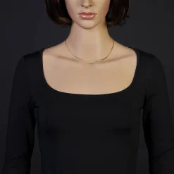 1,9mm Kette Collier Schlangenkette aus 585 Gold Gelbgold, 40cm, Damen