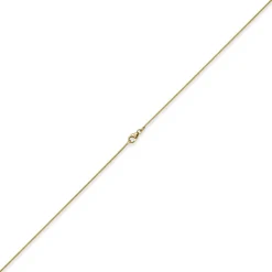 1mm Kette Collier Schlangenkette aus 585 Gold Gelbgold, 45cm, Damen