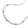 1mm Kette Collier Schlangenkette Halsschmuck, symmetrisch Silber 925, 38cm