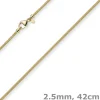 2,5mm Kette Collier Strickkette Halsschmuck aus 750 Gold Gelbgold rund 42cm