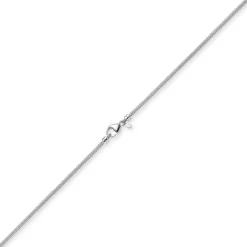 2,5mm Kette Collier Strickkette rund aus 750 Gold Weißgold 45cm