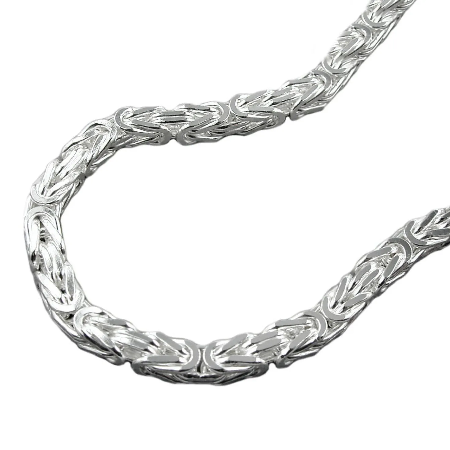 3mm Kette Halskette Collier Königskette, 925 Silber, 60cm, massiv, Unisex