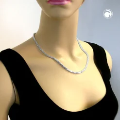 3mm Kette Halskette Collier Königskette, 925 Silber, 60cm, massiv, Unisex
