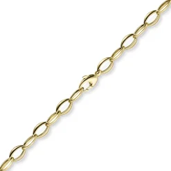 8,5mm Kette Halskette Collier Spitzoval aus 585 Gold Gelbgold 50cm