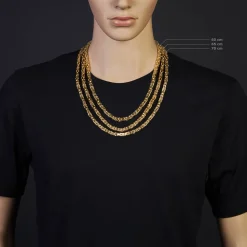 6mm Kette Halskette Königskette aus 585 Gold Gelbgold, 70cm, Herren