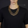 6mm Kette Halskette Königskette aus 750 Gold Gelbgold, 70cm, Herren