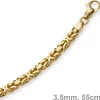 3,5mm Kette Halskette Königskette aus 585 Gold Gelbgold, 55cm, Herren