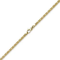 3mm Kette Halskette Königskette aus 750 Gold Gelbgold, 45cm, Unisex