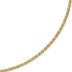 2,5mm Kette Halskette Königskette aus 750 Gold Gelbgold, 60cm, Unisex