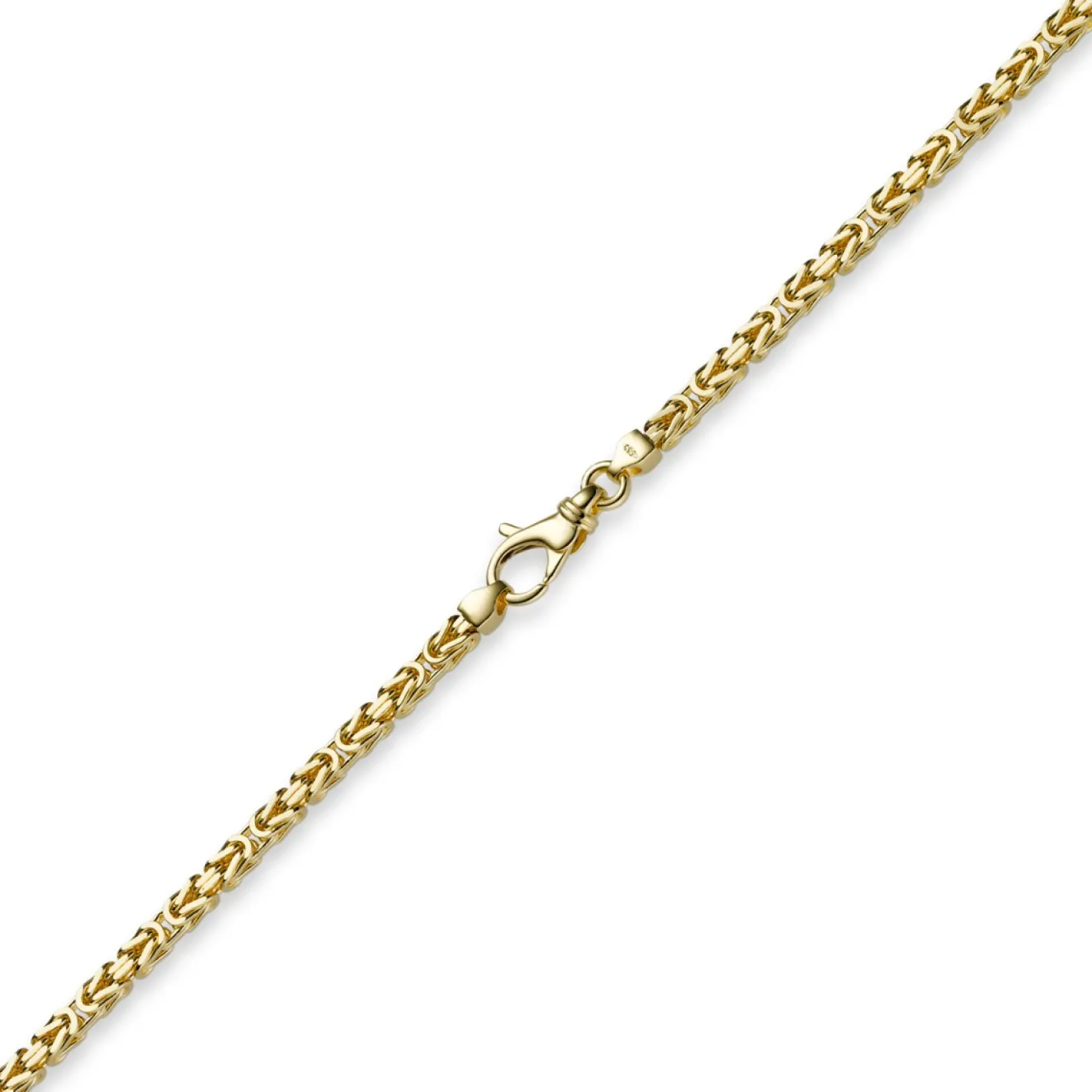 3mm Kette Halskette Königskette aus 585 Gold Gelbgold, 55cm, Unisex