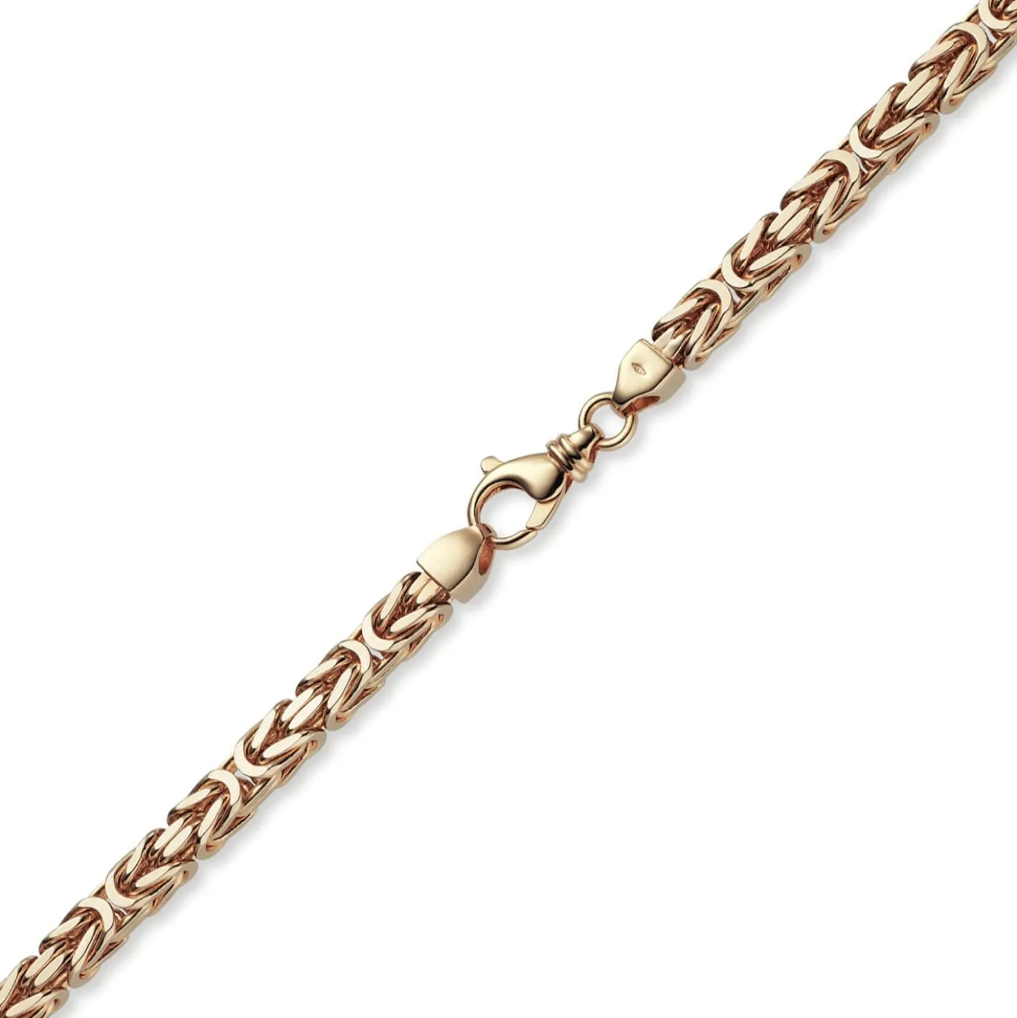 7mm Kette Halskette Königskette aus 750 Gold Rotgold massiv 70cm Herren