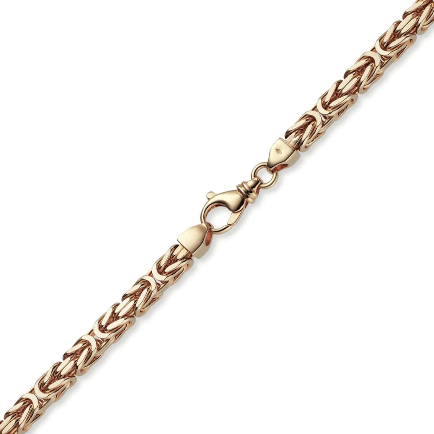 7mm Kette Halskette Königskette aus 750 Gold Rotgold massiv 70cm Herren