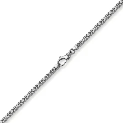 3mm Kette Halskette Königskette aus 585 Gold Weißgold massiv 50cm