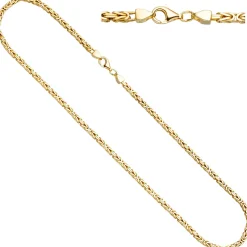 3,2mm Kette Königskette aus 925 Silber gelbvergoldet Halsschmuck, 45cm