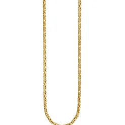 3,2mm Kette Königskette aus 925 Silber gelbvergoldet Halsschmuck, 45cm