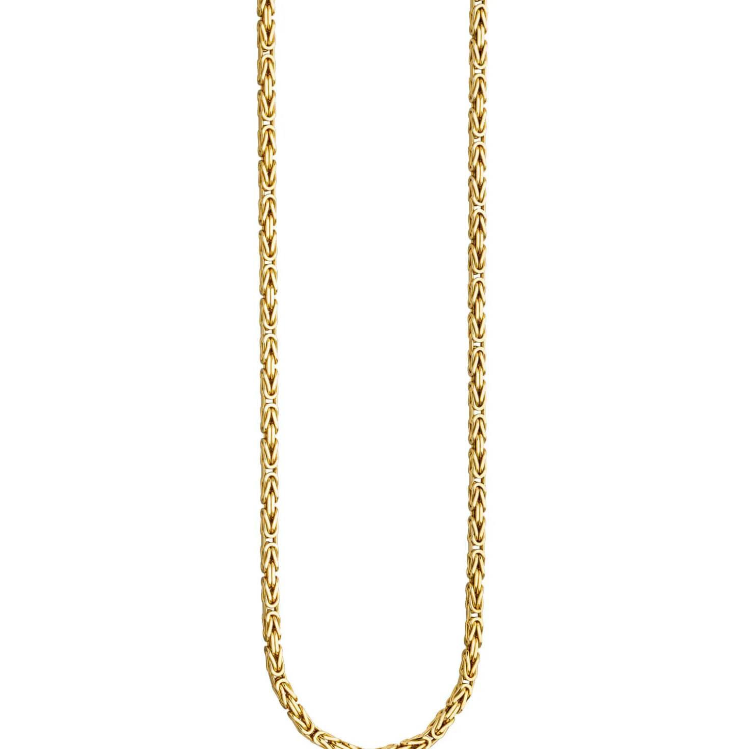 3,2mm Kette Königskette aus 925 Silber gelbvergoldet Halsschmuck, 45cm
